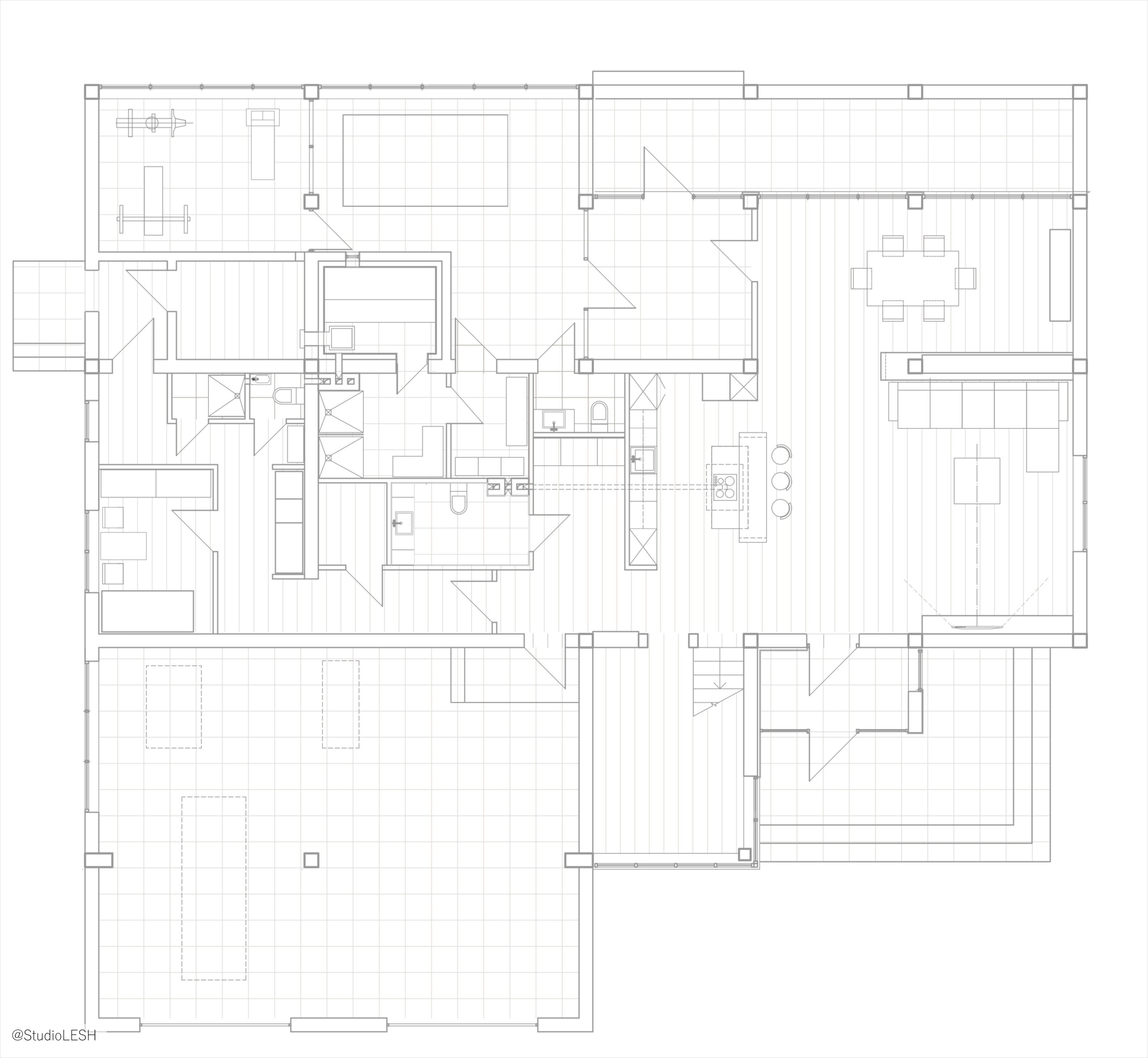 First floor plan of cottage