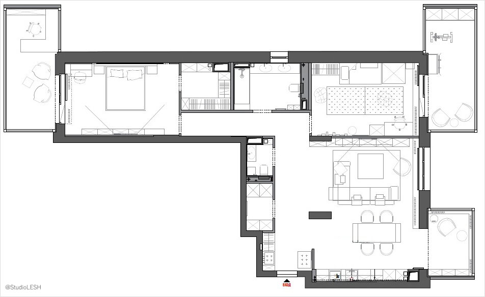 Планировка квартиры в ЖК Duderhoff club