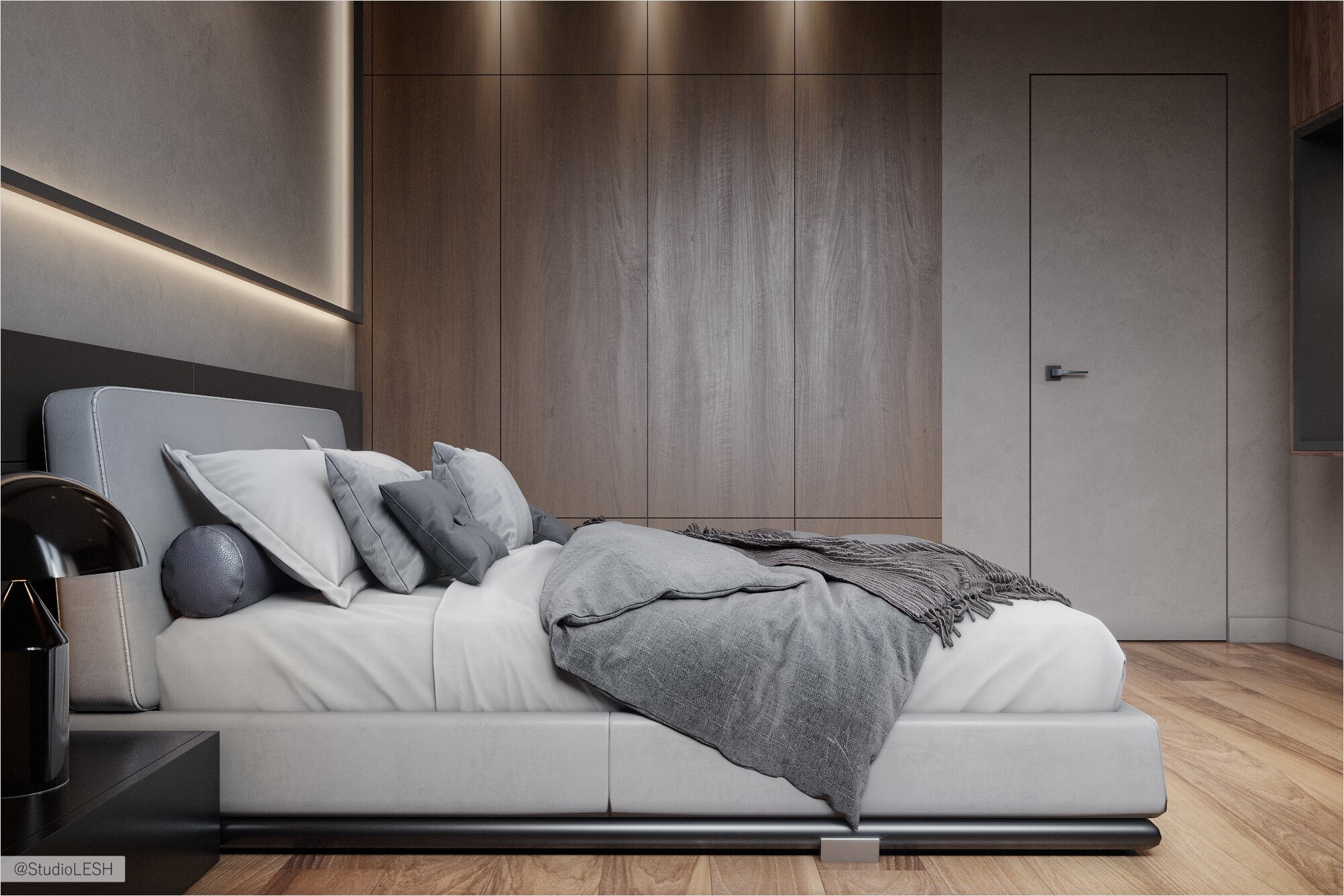 Bedroom in a modern stylistics