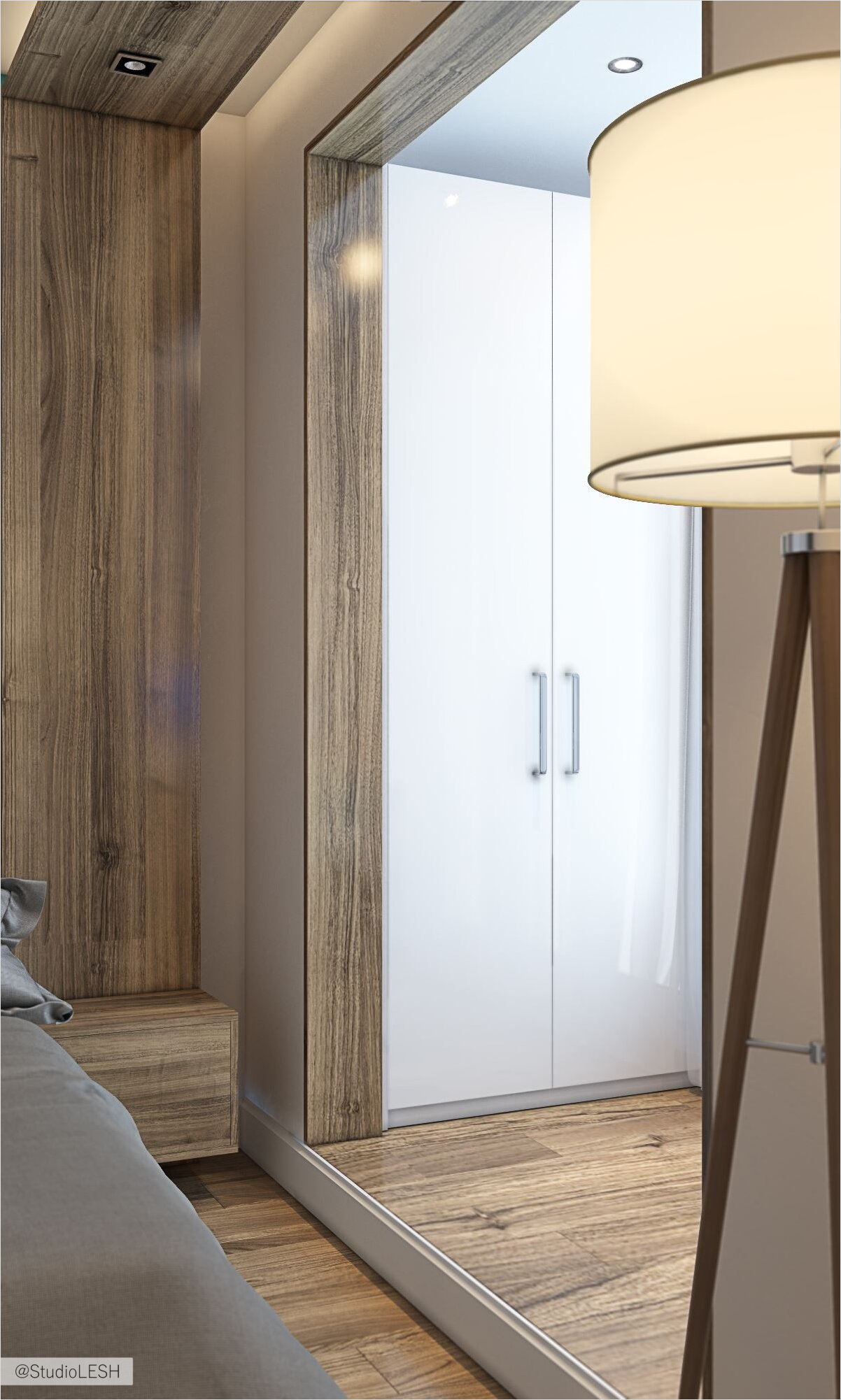 ступенька на балкон объединенный со спальней