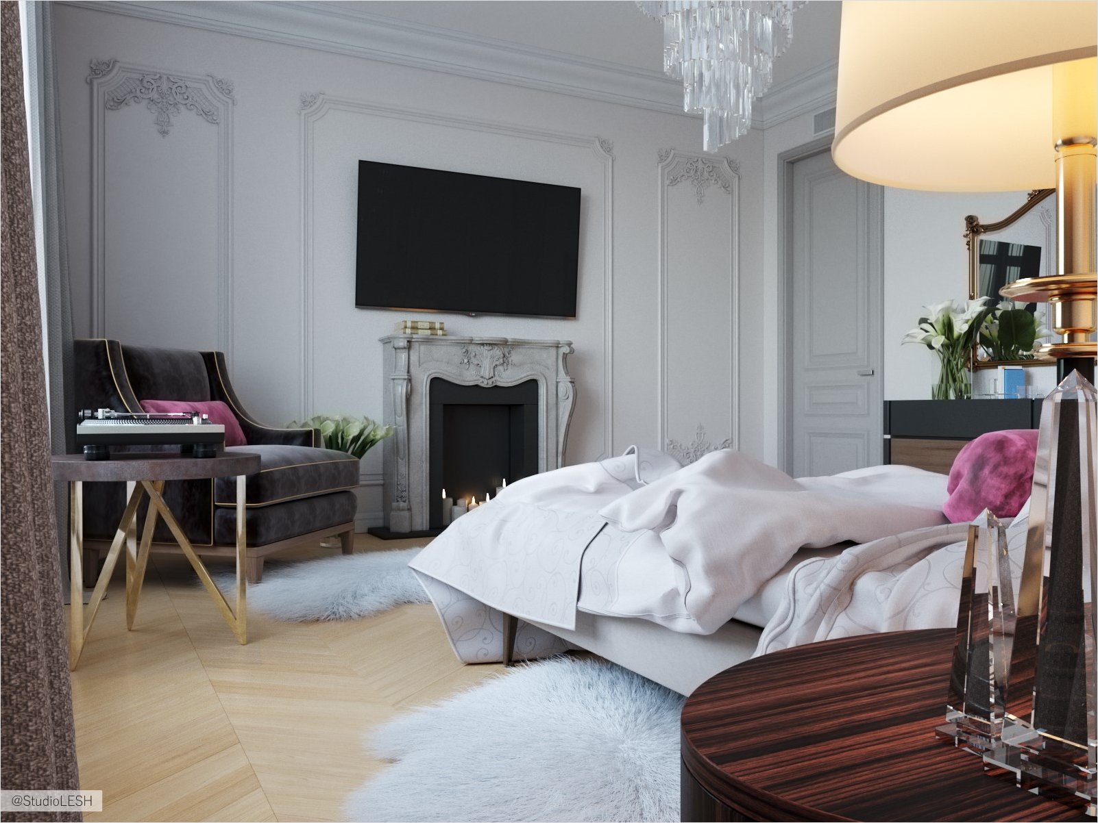 Просторная спальня хозяев