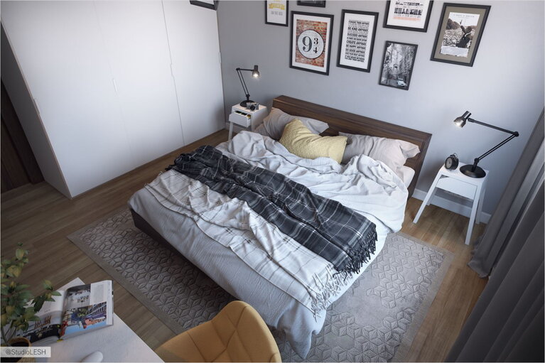 Дизайн интерьера небольшой квартиры в стиле лофт 