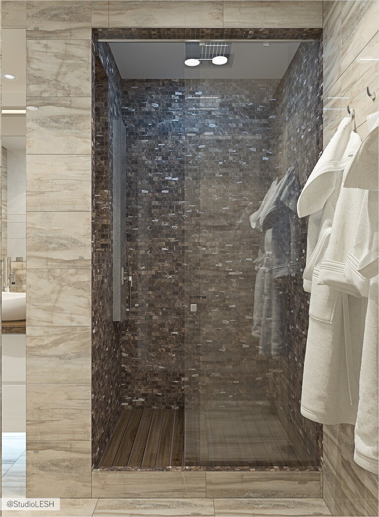 Стеклянная дверь в душевую кабину 