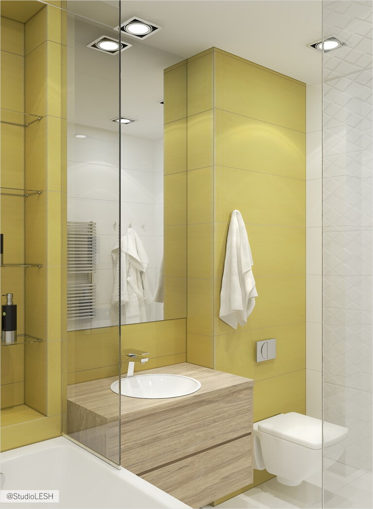 Дизайн интерьера санузла, в квартире 