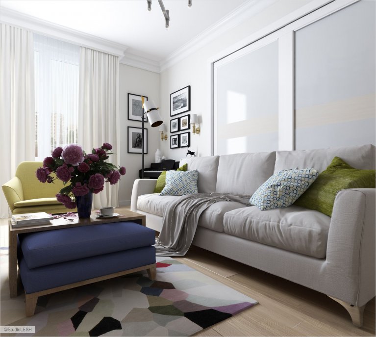 Дизайн интерьера гостиной комнаты 