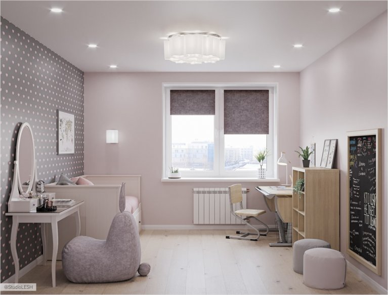 Детская комната, розовые тона, икеа