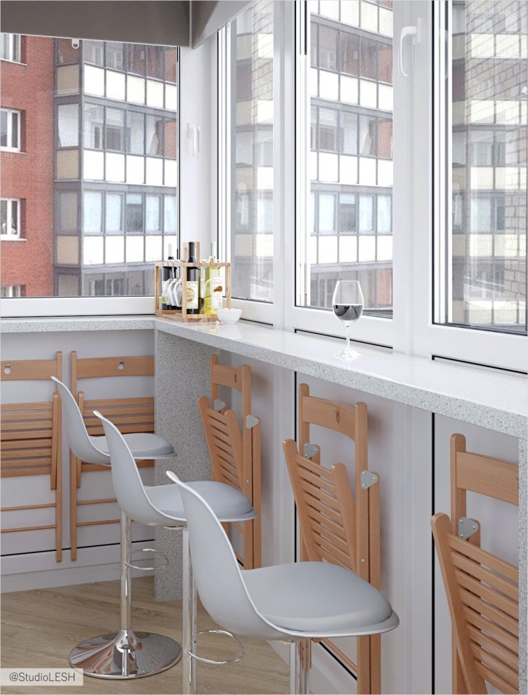 Барная стойка на балконе