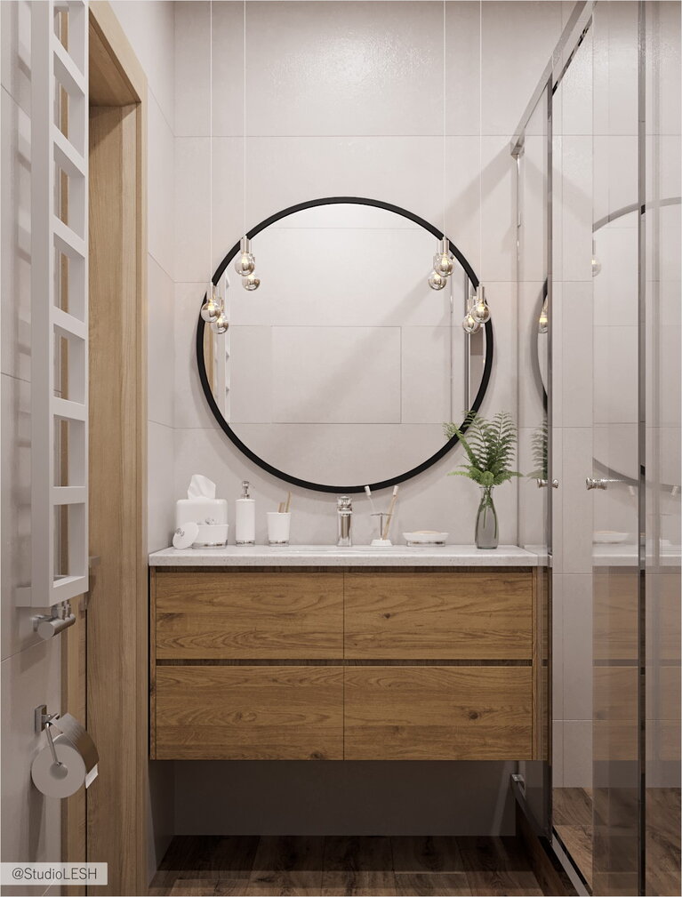 Подвесная тумба из дерева 