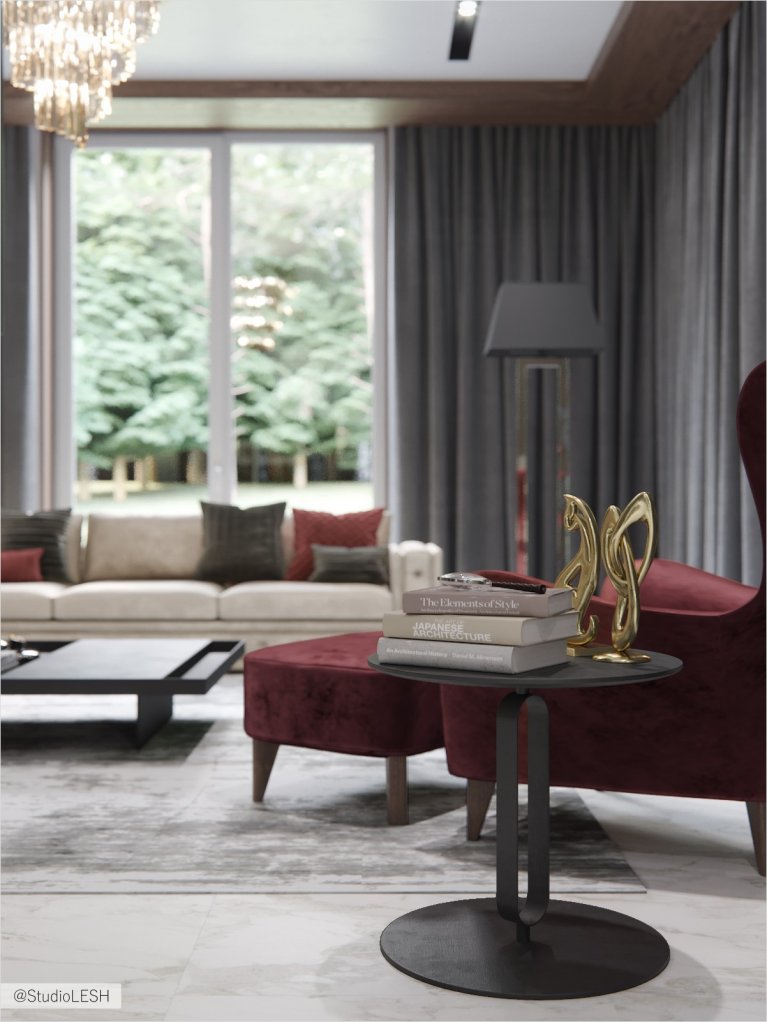 Living room in family house