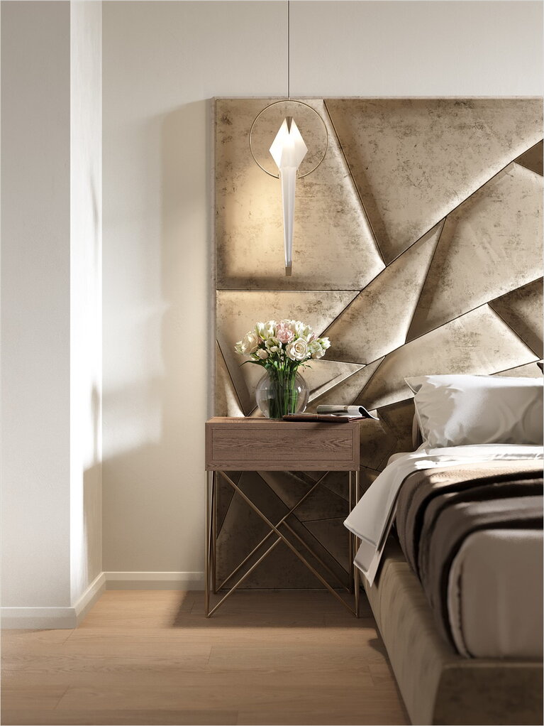 Modern pedestal bedside table