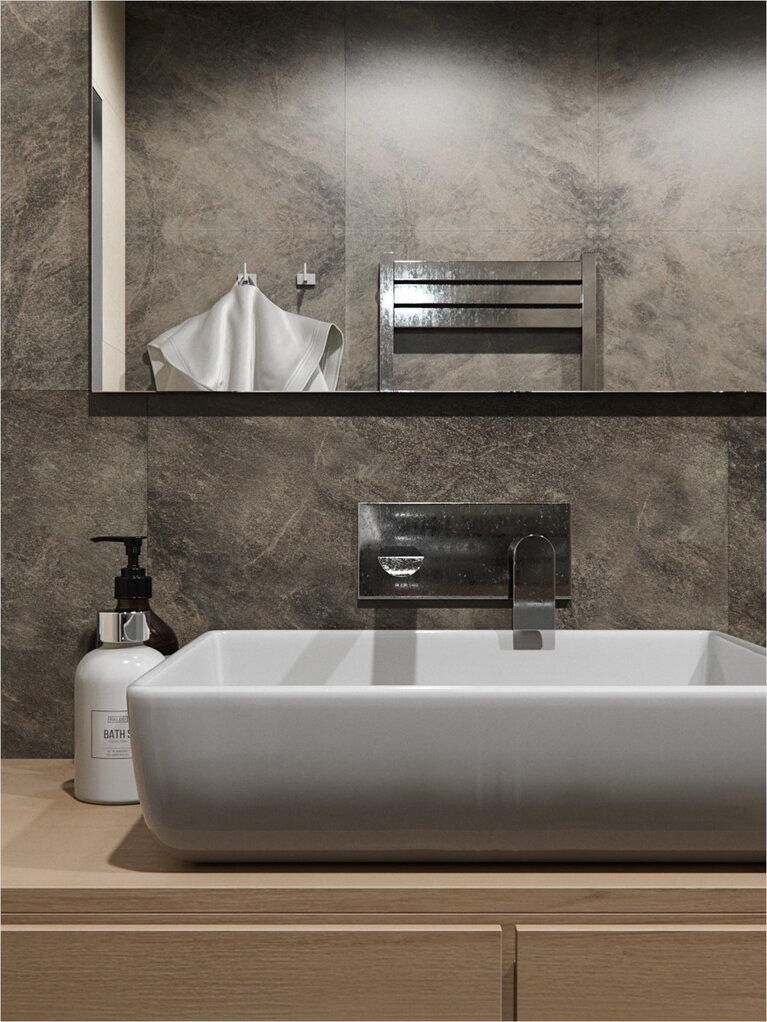 Vessel sink in the bathroom