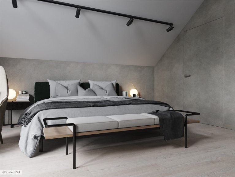 Невидимые двери в спальне на верхнем этаже