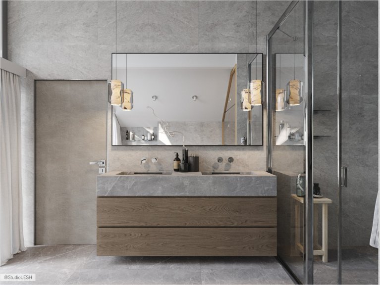 Двойная раковина с тумбой на заказ