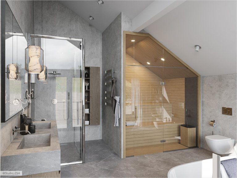 Сауна в ванной комнате