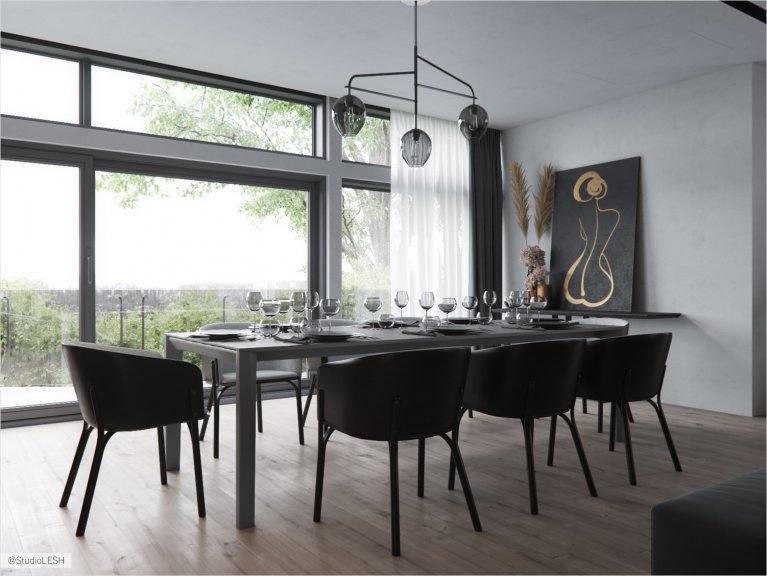  Обеденный стол на большую компанию