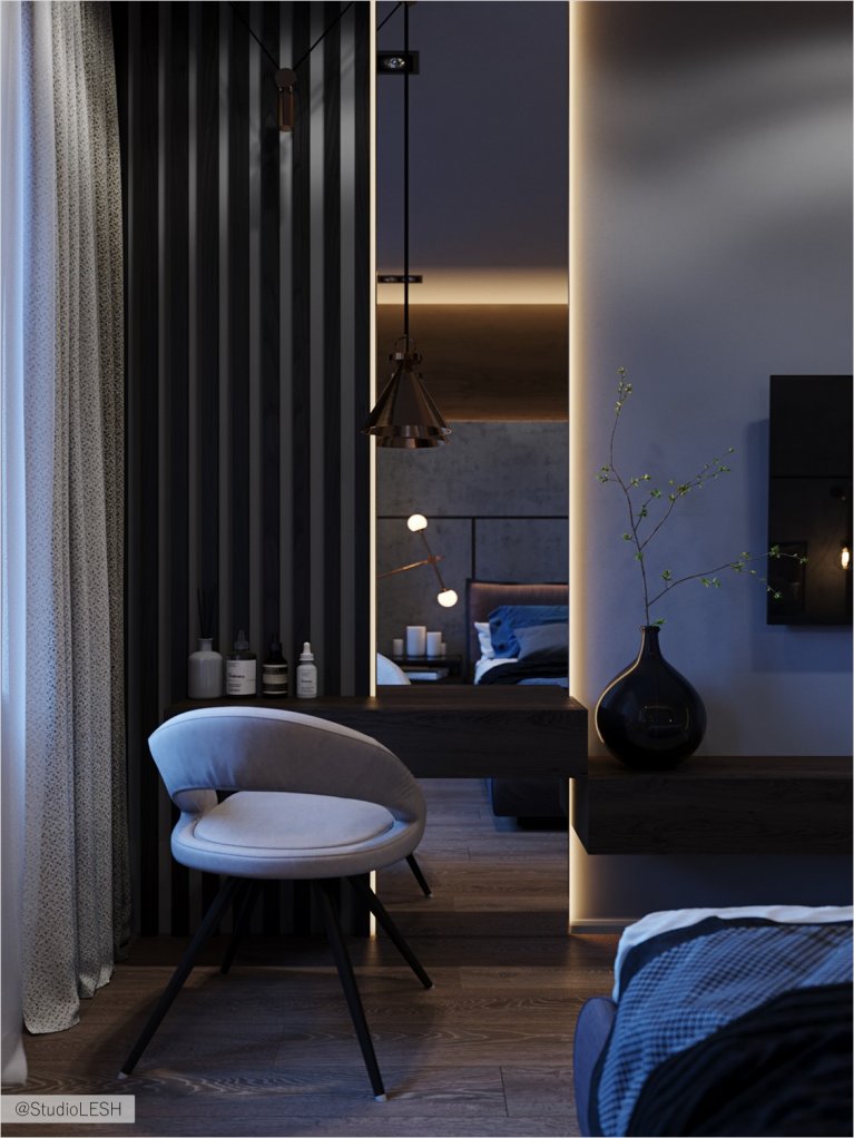 Туалетный столик и зеркало в пол