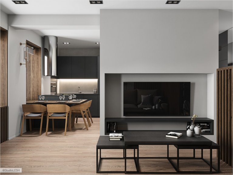 Организация кухни-гостиной с маленькой кухней