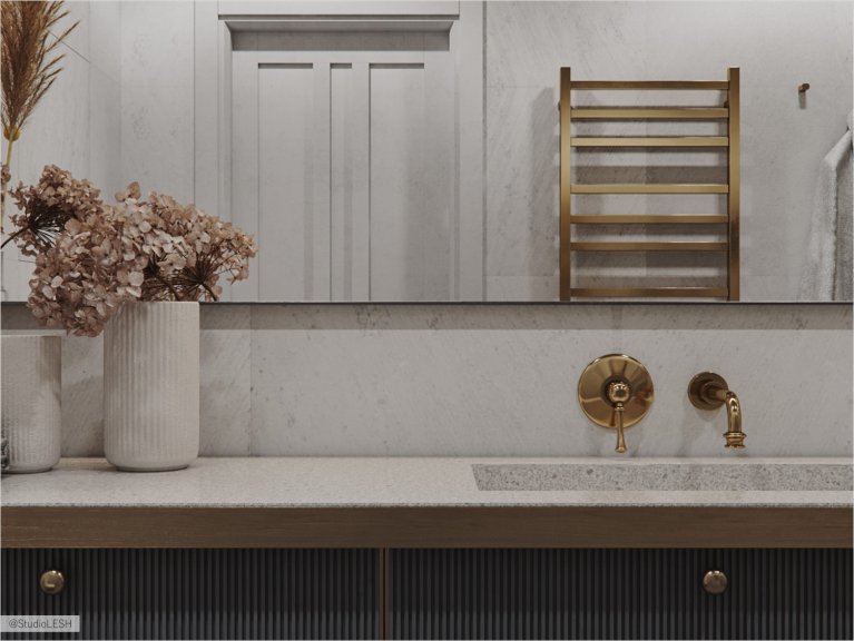  Natural stone in the bathroom