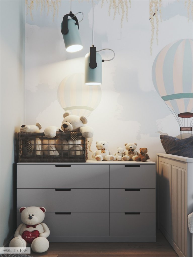  Chest for things with toys for the child