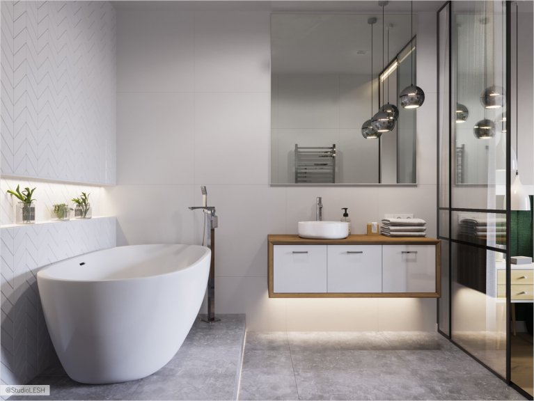 Личная ванная комната в хозяйской спальне