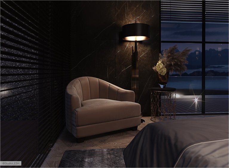 Изящные природные мотивы в прикроватном столике