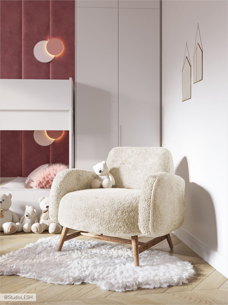 Soft chair in the children's room