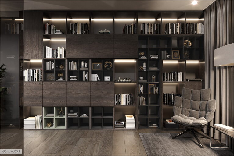 Home office design in a modern style