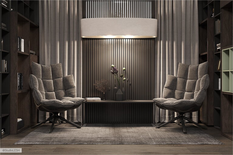 Modern stylish armchairs for the living room