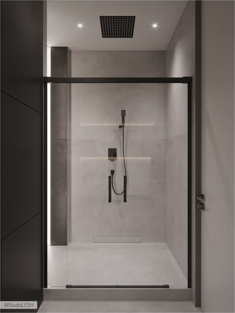 Stylish illuminated shower