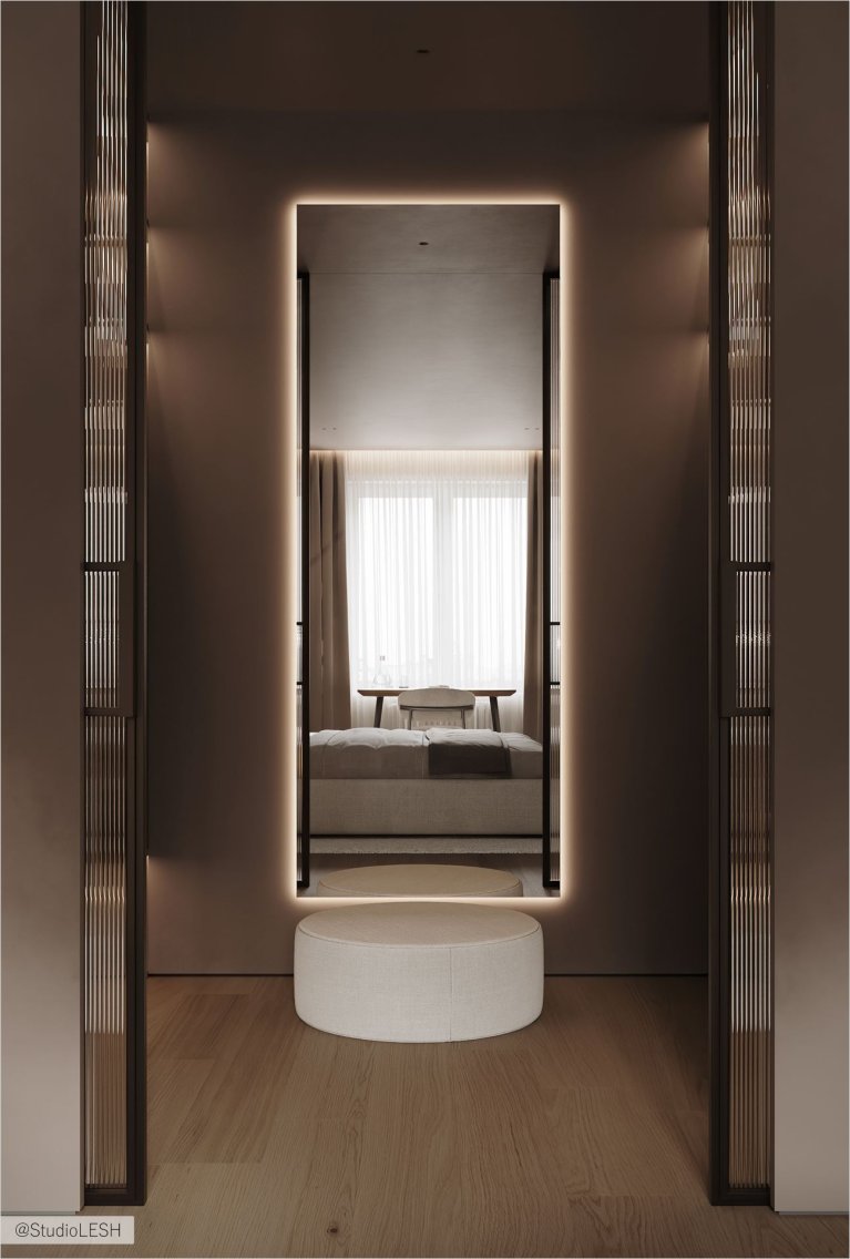 Уютная и теплая спальня, где можно почувствовать себя как дома. Интерьер комнаты создает атмосферу спокойствия и умиротворения