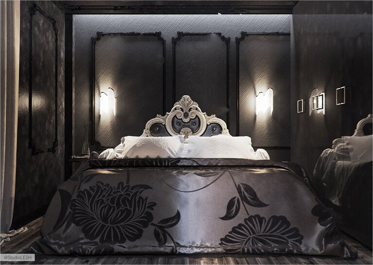 Дизайн проект спальни в однушке 