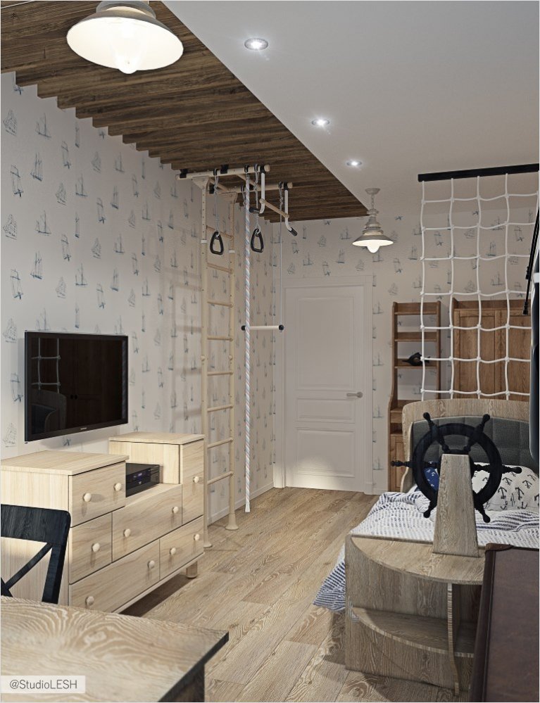 Дизайн проект детской комнаты для мальчика 