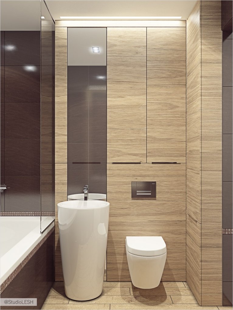 Дизайн проект санузла в новом доме 