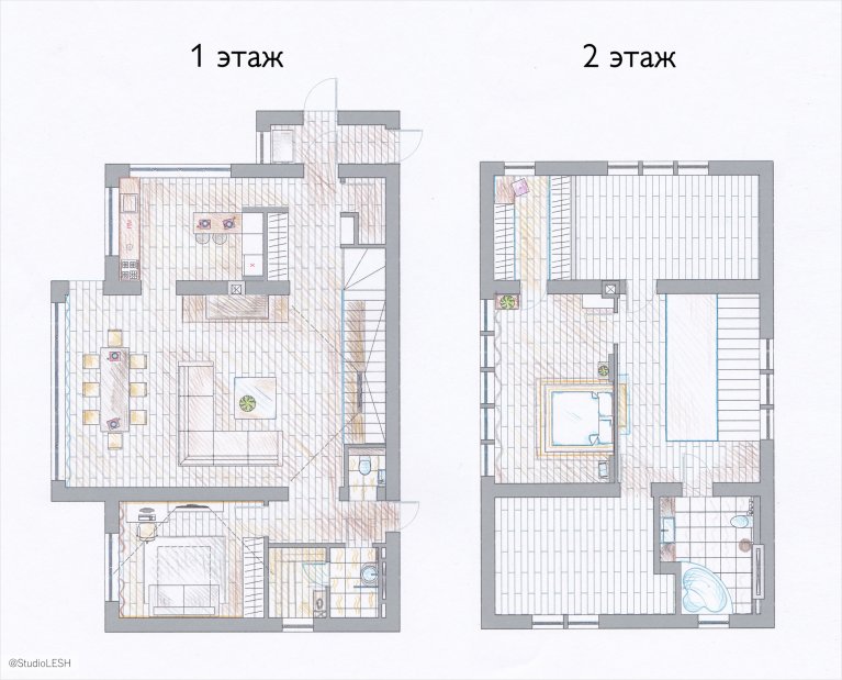 планировка коттеджа в Киссолово
