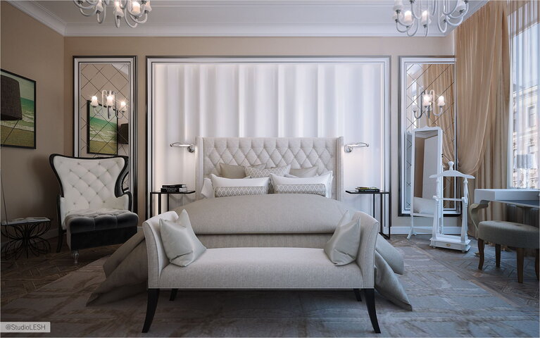 Оформление интерьера спальни в квартире