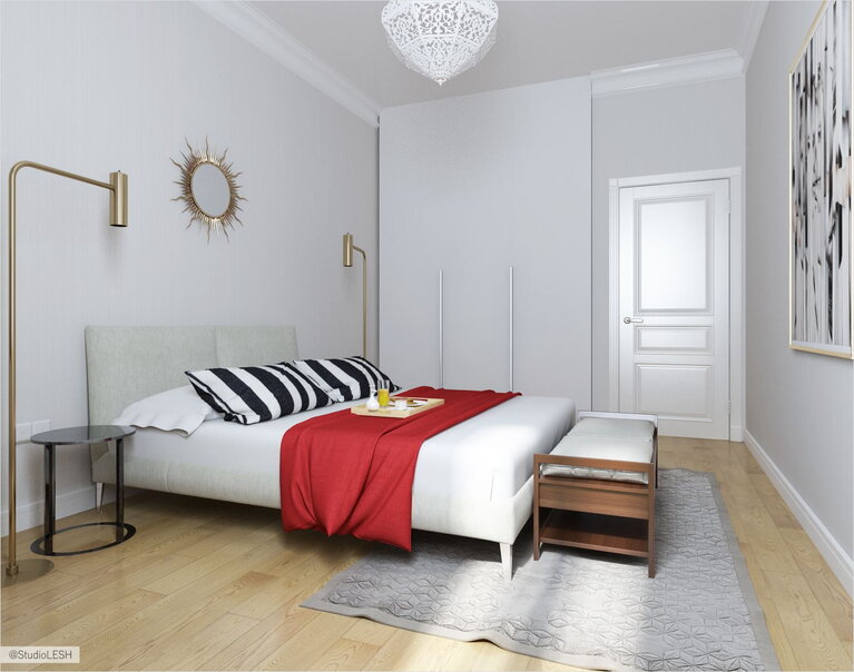 Интерьер современной спальни в квартире 