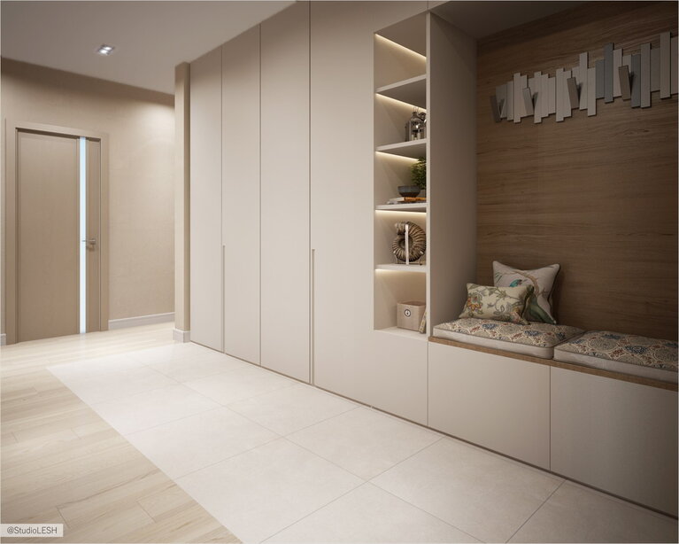 вместительный шкаф в прихожей