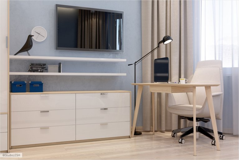 рабочий кабинет в спальне