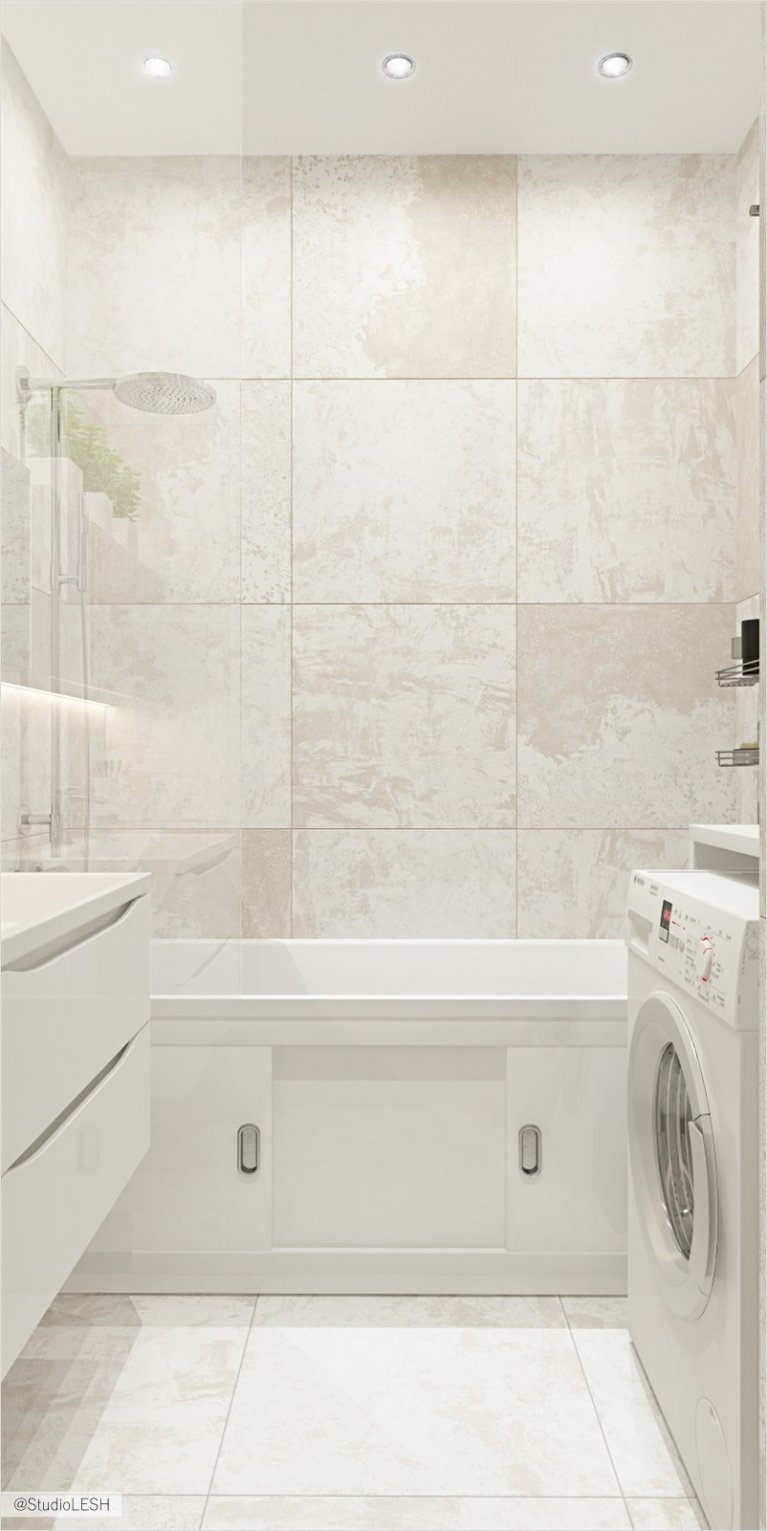 светлая ванная комната