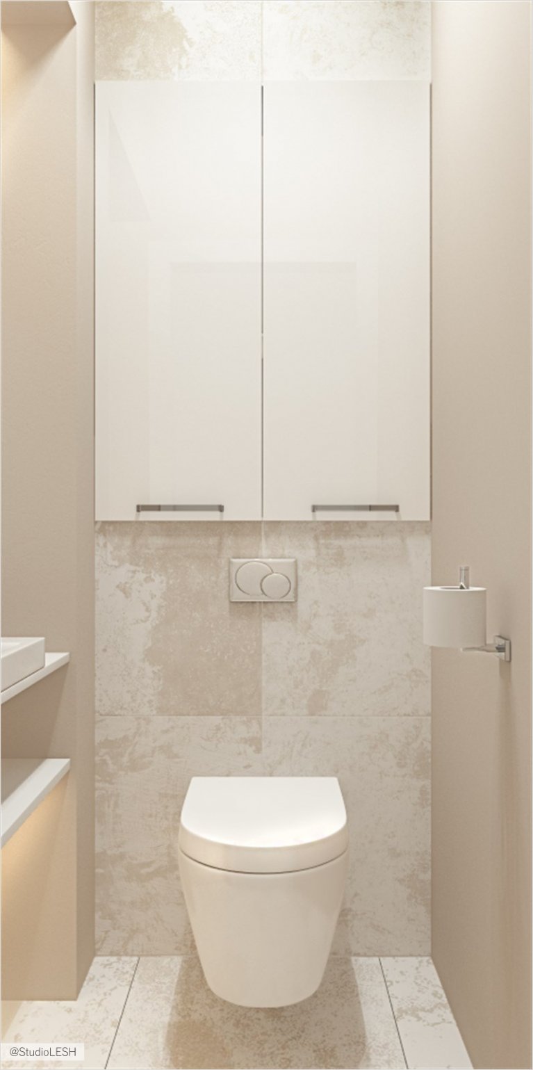 светлый современный санузел