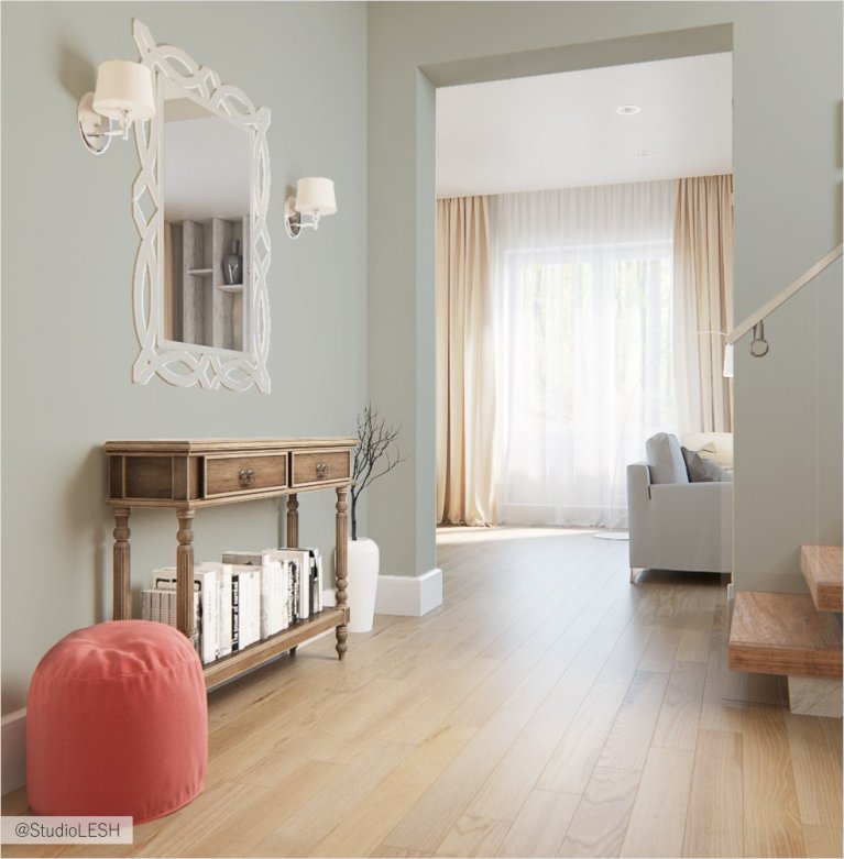 Оформление прихожей и лестничной площадки