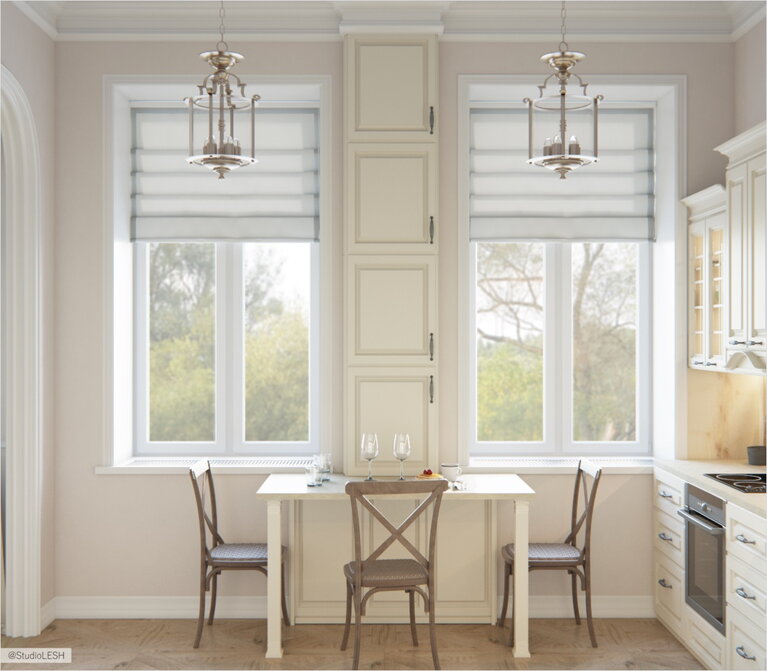 Кухня ложные шкафчики