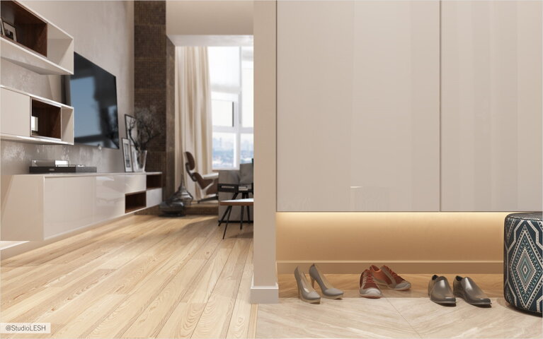 Прихожая парящий шкаф