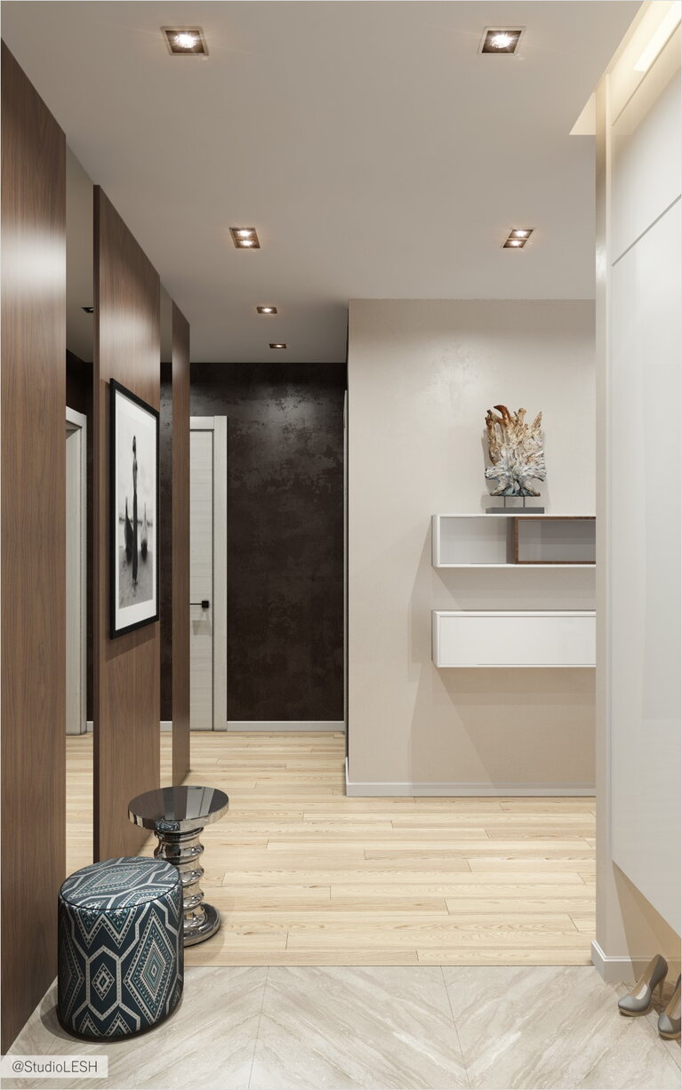 Прихожая парящий шкаф