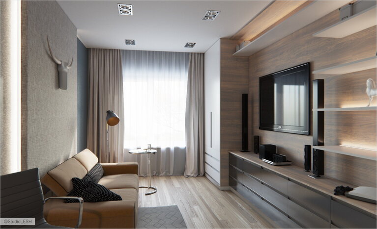 Спальня эко обои