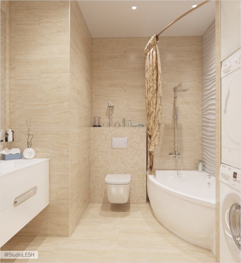 Ванная подвесной туалет