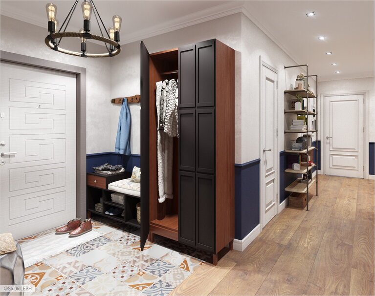 Прихожая в стиле лофт