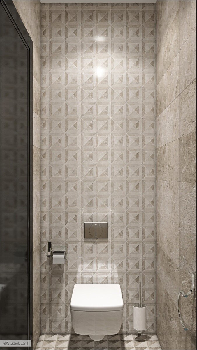 Гостевой санузел подвесной унитаз