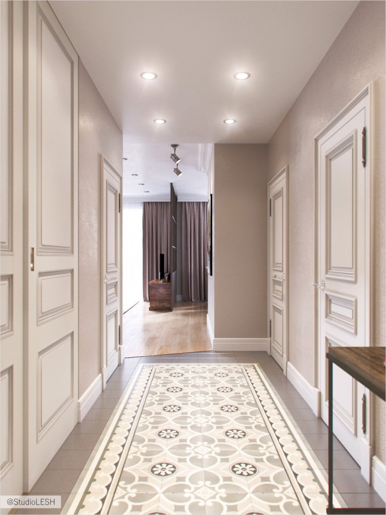 Прихожая в стиле американская классика