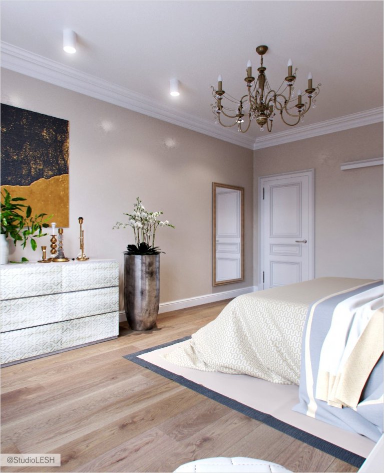 Спальня в стиле американская классика